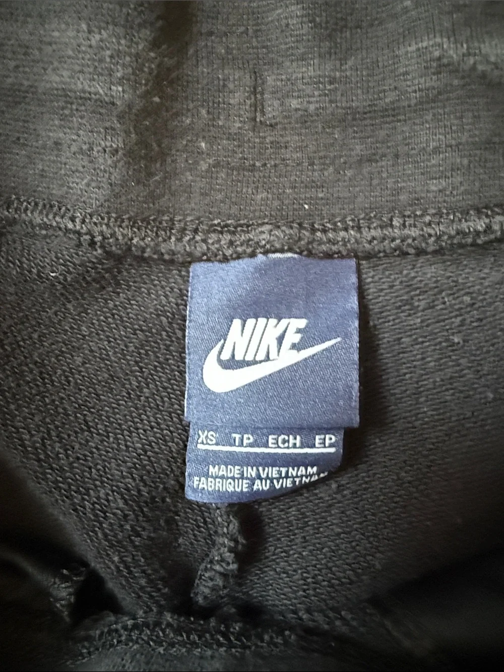 Nike Kids Black Jogger Pants with White Drawstring